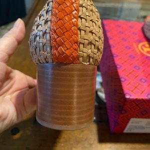 Tori Burch block heels size 10